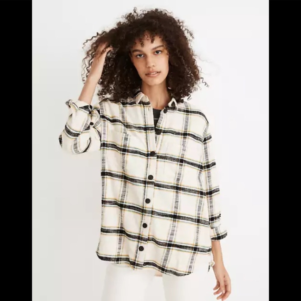 Madewell oversized flannel xs